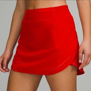 Lululemon Hotty Hot Skirt Size 6 regular length Dark Red New with tags